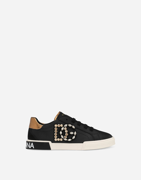  Dolce & Gabbana Sneakers Basses Portofino Vintage En Cuir De Veau à Logo Dg - Femme Chaussures (27-40) Multicolore Cuir 29 