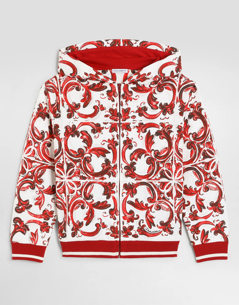  Dolce & Gabbana Sweat à Capuche à Imprimé Majolique - Homme T-shirts Et Sweat-shirts Multicolor 10 Years 