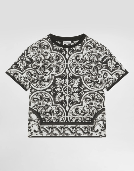  Dolce & Gabbana T-shirt à Manches Courtes Et Imprimé Majoliques - Homme T-shirts Et Sweat-shirts Multicolore 5 Years 