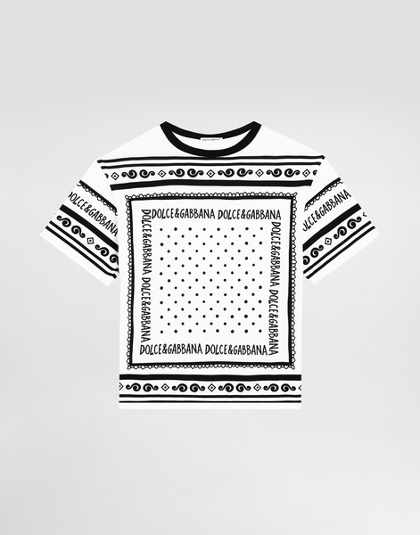 Dolce & Gabbana T-shirt En Jersey à Imprimé Bandana - Homme T-shirts Et Sweat-shirts Imprimé 5 Years 