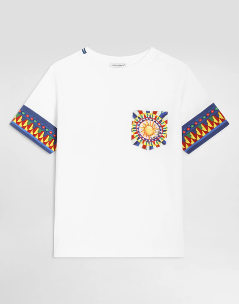  Dolce & Gabbana T-shirt En Jersey à Imprimé Carretto - Homme T-shirts Et Sweat-shirts Multicolore 3 Years 