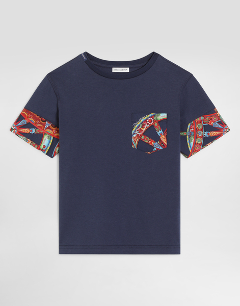  Dolce & Gabbana T-shirt En Jersey à Imprimé Carretto - Homme T-shirts Et Sweat-shirts Multicolore 13 Years 