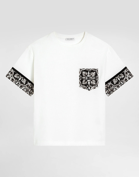 Dolce & Gabbana T-shirt En Jersey à Imprimé Majoliques - Homme T-shirts Et Sweat-shirts Multicolore 6 Years 