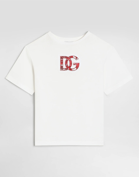  Dolce & Gabbana T-shirt En Jersey Avec Logo En Relief - Homme T-shirts Et Sweat-shirts Blanc 12 Years 