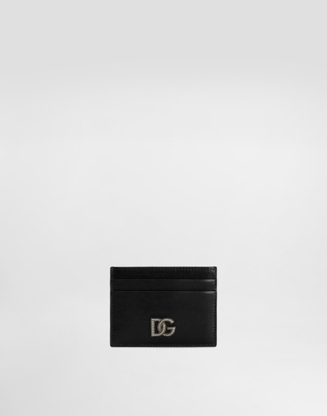  Dolce & Gabbana Tempesta Calfskin Card Holder - Homme Portefeuilles Et Petite Maroquinerie Noir Onesize 