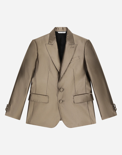  Dolce & Gabbana Veste Classique Sicilia à Deux Boutons En Mikado De Soie - Homme Costumes Vert Soie 12 Years 