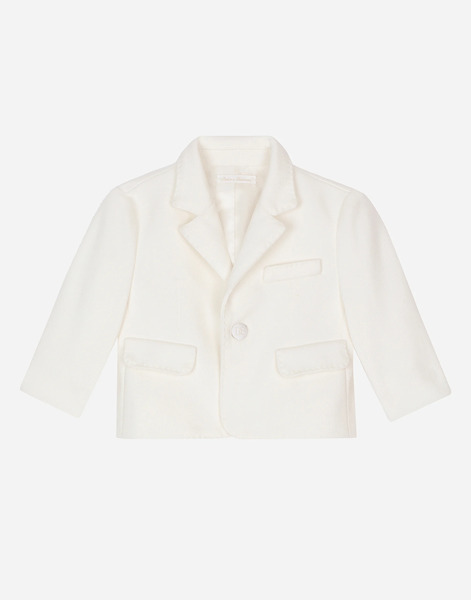  Dolce & Gabbana Veste Droite Classique En Jersey Armuré - Homme Manteaux Et Hauts Blanc Jersey 6 Months 