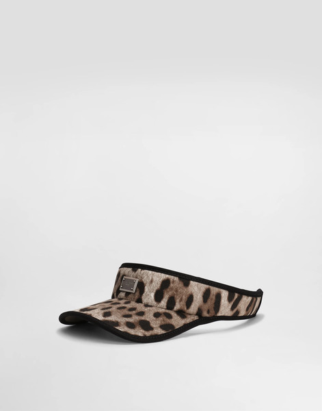  Dolce & Gabbana Visière En Coton à Imprimé Léopard Et Logo - Homme Chapeaux Et Gants Imprim� Animalier 59 