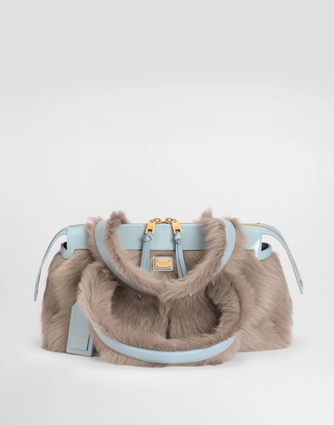  Dolce & Gabbana Vittoria Shoulder Bag In Shearling And Calfskin - Femme Sacs à épaule Et à Bandoulière Multicolor Onesize 