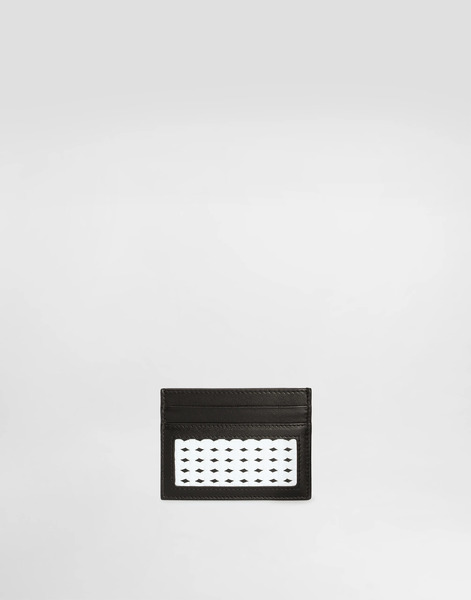  Dolce & Gabbana Woven Plongé Calfskin Card Holder - Homme Portefeuilles Et Petite Maroquinerie Multicolore Onesize 