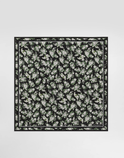  Dolce & Gabbana 70x70 Small Flower Bouquet-print Silk Twill Scarf - Femme écharpes Et Foulards Multicolor Onesize 