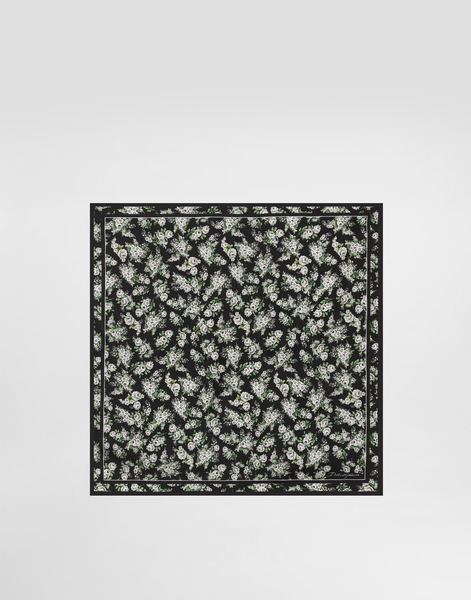  Dolce & Gabbana 50x50 Small Flower Bouquet-print Silk Twill Scarf - Femme écharpes Et Foulards Multicolor Onesize 