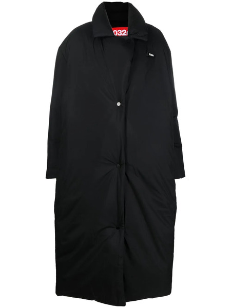  032c Manteau Long Oversize à Design Matelassé - Noir 