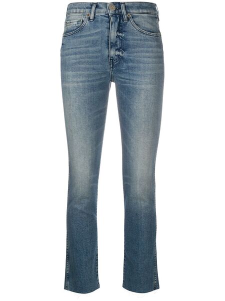  3x1 Jean Skinny à Effet Délavé - Bleu 