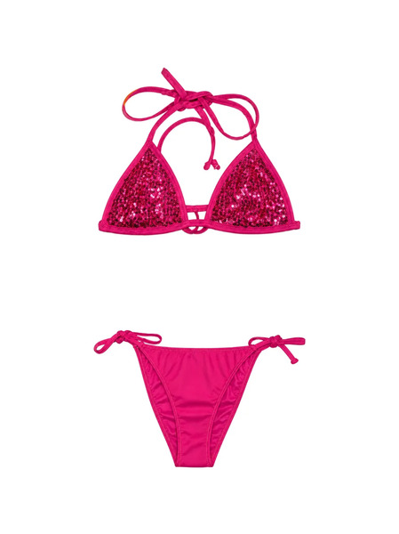  4giveness Sequin-embellished Triangle Bikini - Rose 
