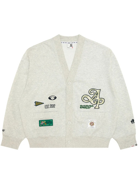  Aape By *a Bathing Ape® Cardigan à Logo - Gris 