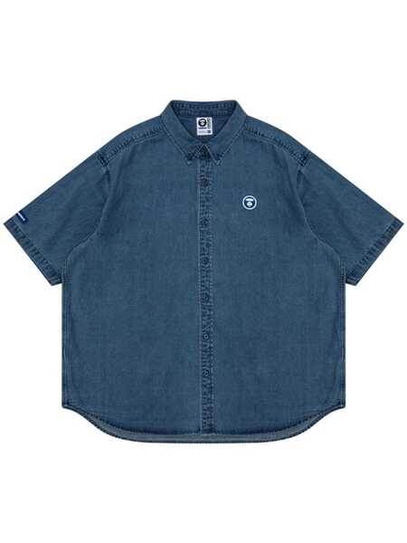  Aape By *a Bathing Ape® Chemise à Logo Appliqué - Bleu 