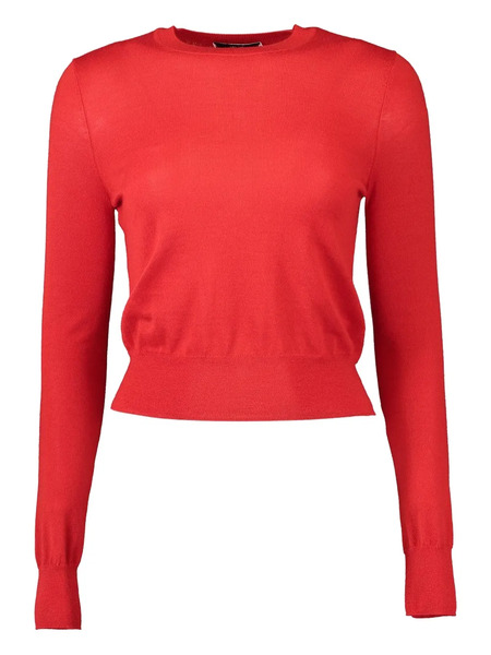  Adam Lippes Pull Ava En Maille Fine - Rouge 