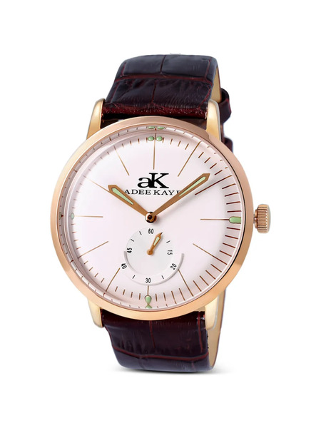  Adee Kaye Montre Simplicity En Cuir - Blanc 