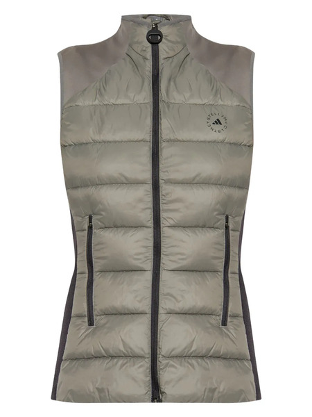  Adidas By Stella Mccartney Gilet à Logo Imprimé - Gris 