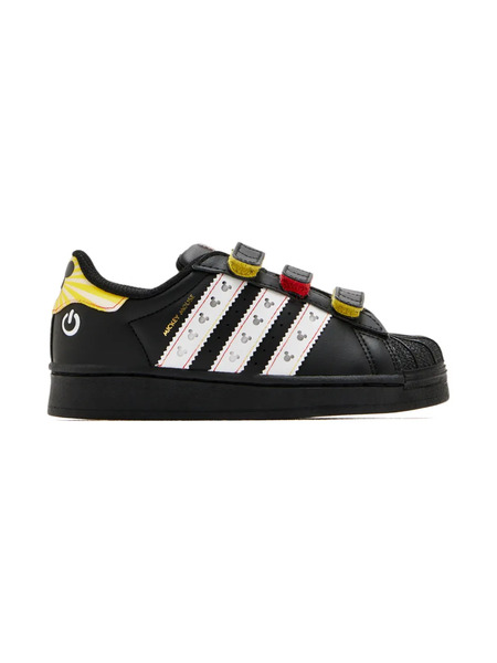  Adidas Kids Baskets Disney Superstar à Rayures - Noir 