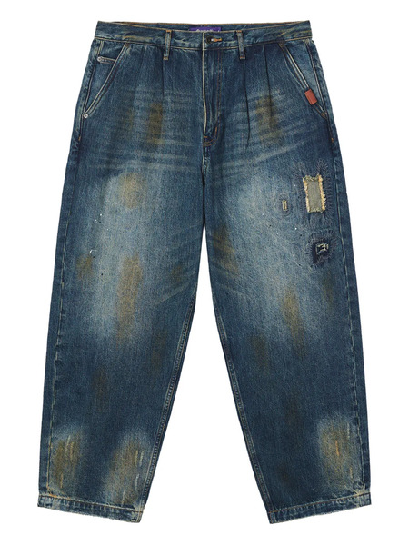  Aftermaths Jean à Design Patchwork - Bleu 