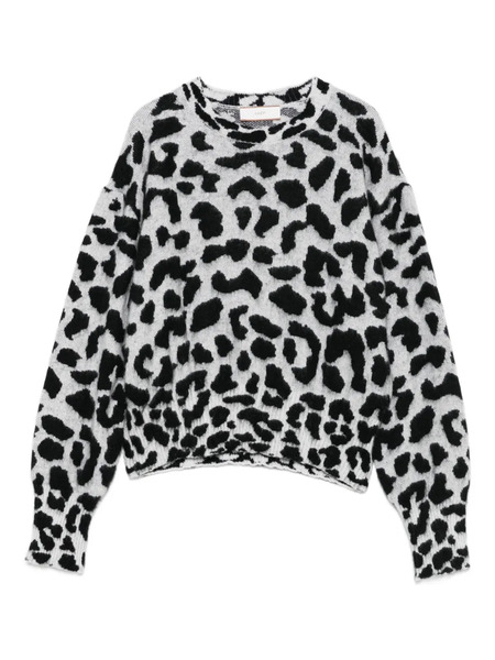  Akep Pull En Maille Intarsia - Gris 