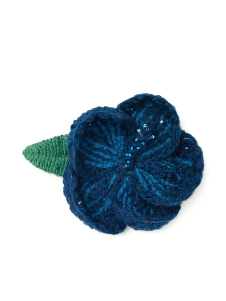  Alanui Broche Brodée Hibiscus - Bleu 