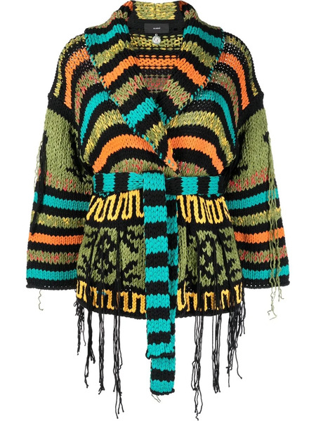  Alanui Cardigan à Rayures - Vert 