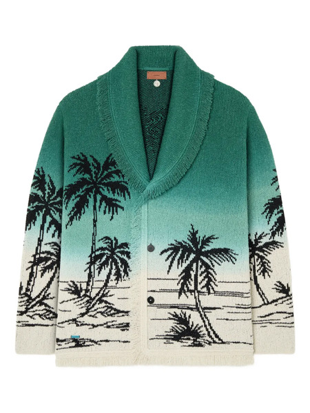  Alanui Cardigan Wave Bloom - Vert 