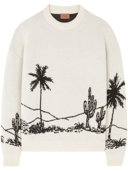  Alanui Pull En Maille à Imprimé Desert - Blanc 