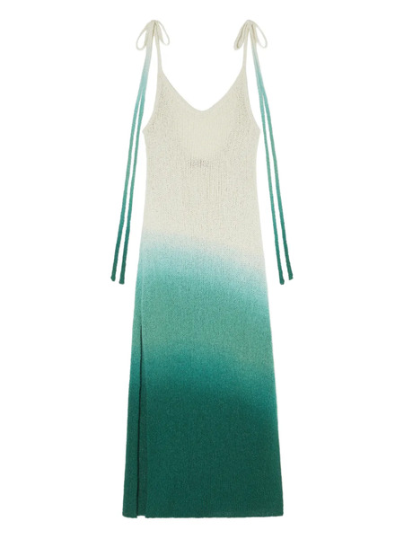  Alanui Robe Longue Wave Bloom - Vert 