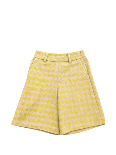  Alapage Short à Motif Pied-de-poule - Jaune 