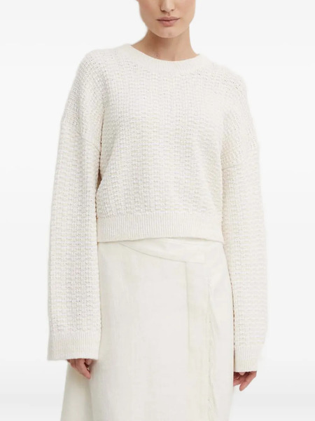  A.l.c. Pull Texturé à Col Rond - Blanc 