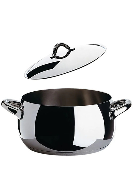  Alessi Casserole Basse En Acier Inoxydable (24cm) - Argent 