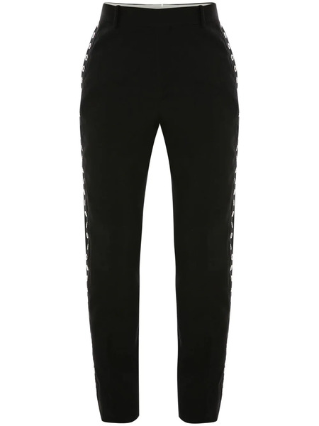  Alexander Mcqueen Pantalon Slim à Détails D’œillets - Noir 