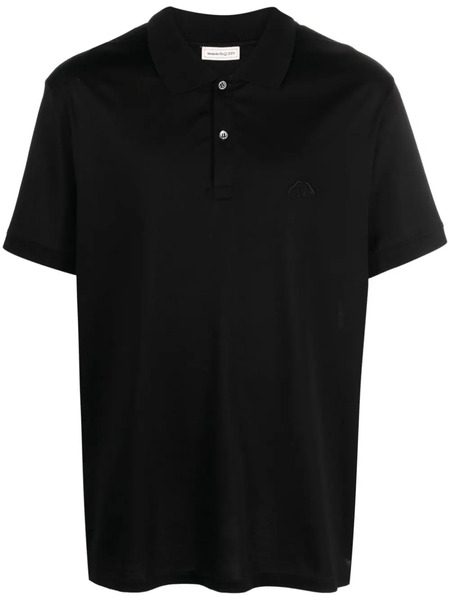  Alexander Mcqueen Polo à Logo Seal Brodé - Noir 