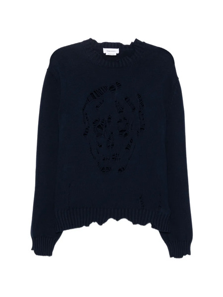 Alexander Mcqueen Pull à Effet Usé - Bleu 