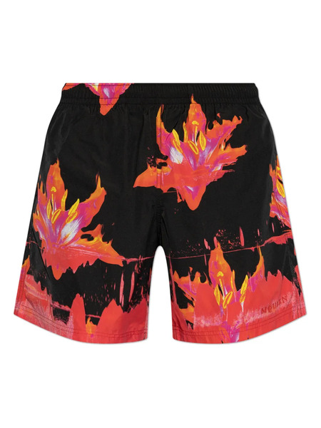  Alexander Mcqueen Short à Imprimé Graphique - Noir 
