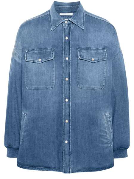  Alexander Mcqueen Veste En Jean à Broderies - Bleu 
