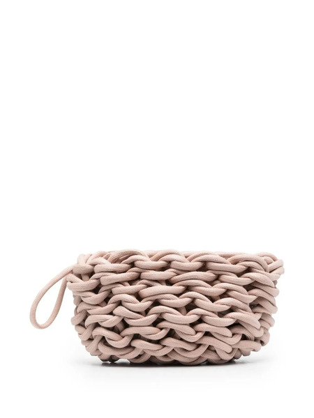  Alienina Pochette Tebe à Design Tressé - Rose 