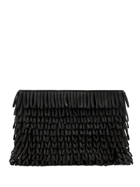  Allsaints Pochette Bettina En Cuir à Franges - Noir 