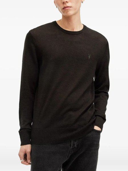  Allsaints Pull à Logo Brodé - Marron 