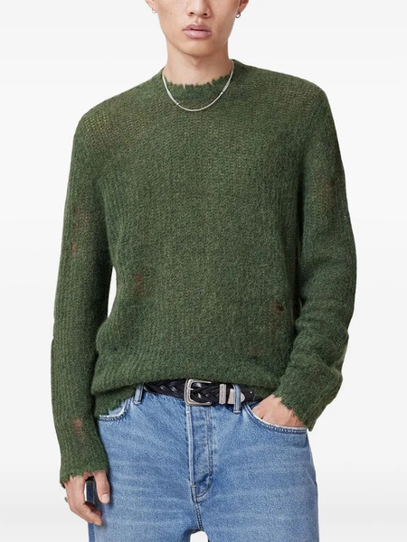  Allsaints Pull En Maille à Bords Francs - Vert 
