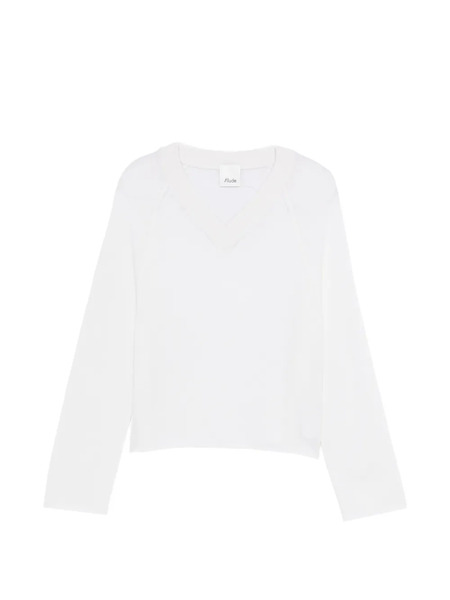  Allude Pull à Col V - Blanc 