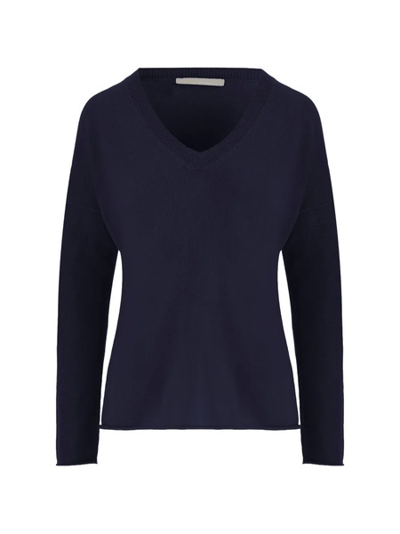  Allude Pull à Col V - Bleu 