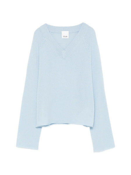  Allude Pull à Col V - Bleu 