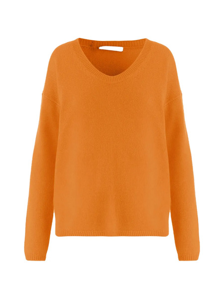 Allude Pull à Col V - Orange 