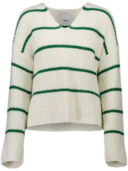  Allude Pull à Rayures - Blanc 