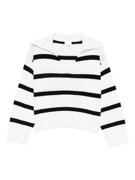  Allude Pull à Rayures - Blanc 
